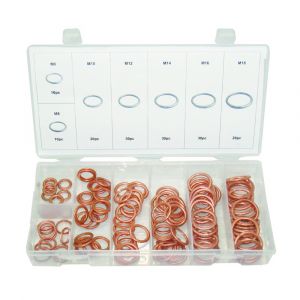 Surtido de anillos de cobre 150 piezas